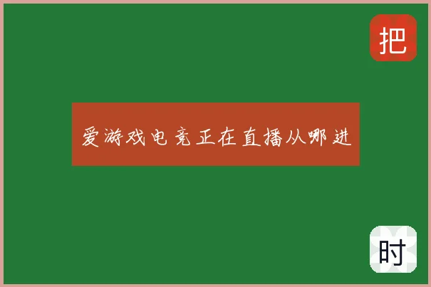 爱游戏电竞正在直播从哪进